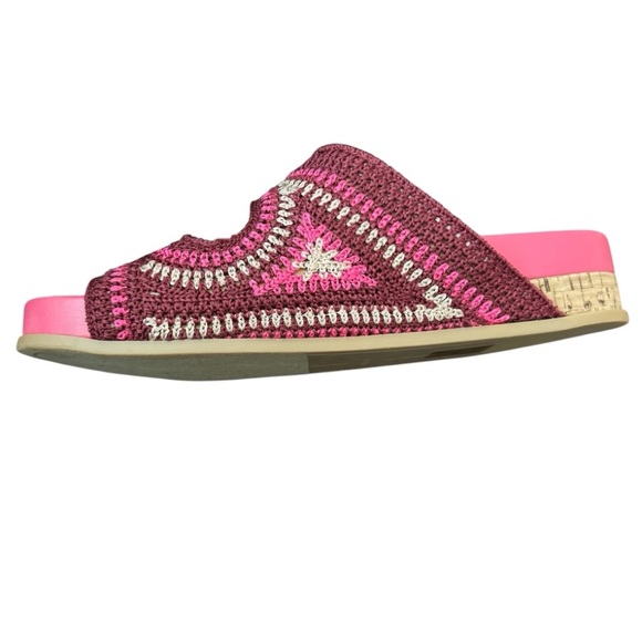 Dolce Vita Ralli Wedge Sandal Multi Knit Pink NEW Sandal - Picture 6 of 8